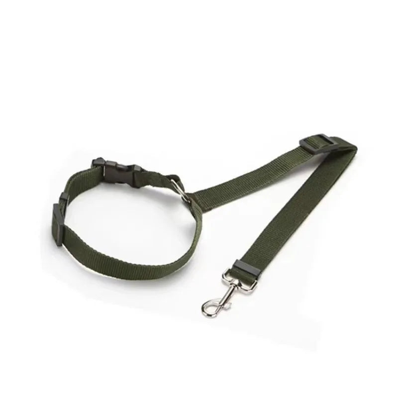 Adjustable Two-in-One Pet Car Seat Belt and Leash - Nylon Safety Harness for Dogs - ZOOMNSTORE