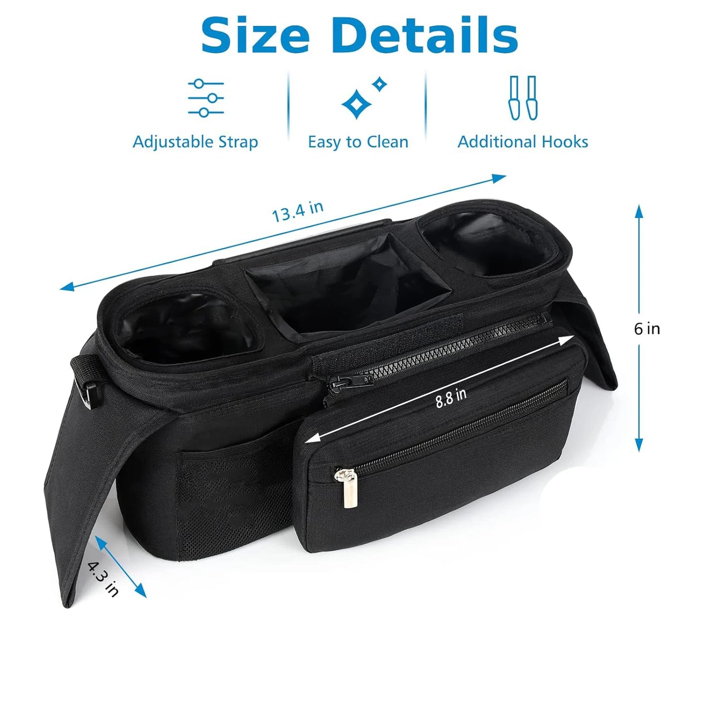 Baby Stroller Storage Large Capacity Travel Hanging Bag Mummy Bag Phone Bottle Holder Pram Diaper Bags Baby Stroller Accessories