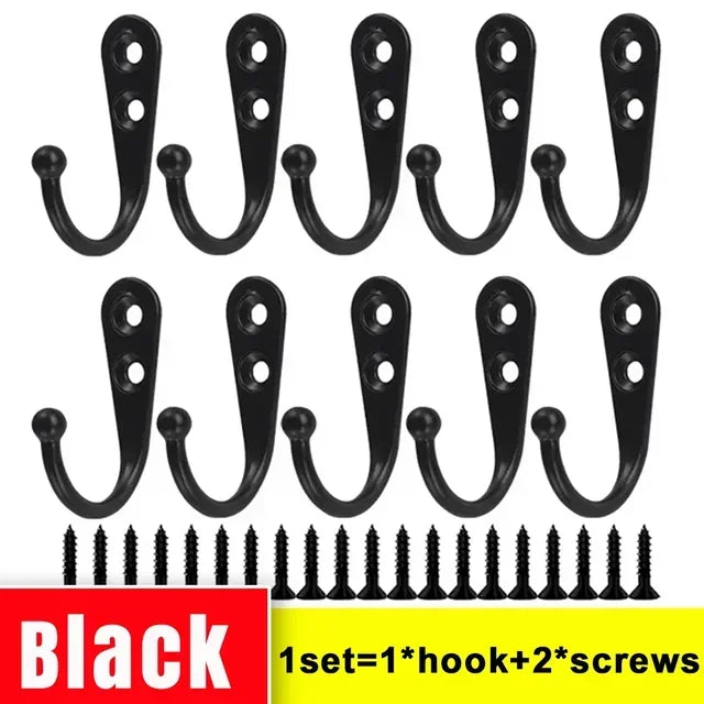 Alloy Wall-Mounted Coat Hooks - 40 Set Metal Organizer for Kitchen Bathroom - ZOOMNSTORE