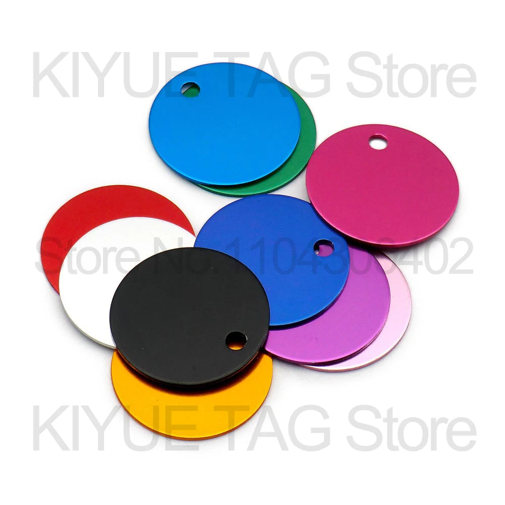 Aluminum Dog ID Tags - 100Pcs Personalized Name Plates - ZOOMNSTORE