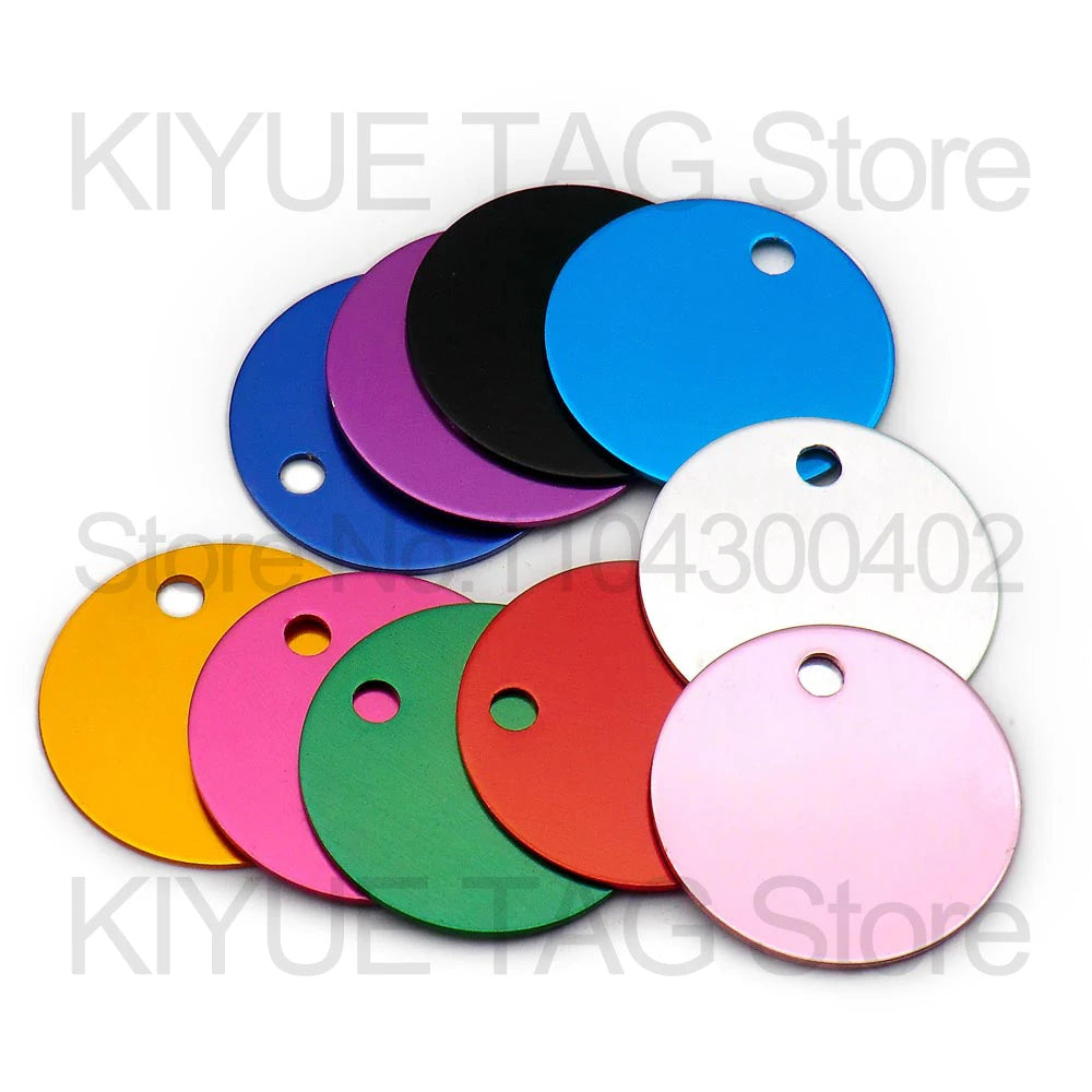 Aluminum Dog ID Tags - 100Pcs Personalized Name Plates - ZOOMNSTORE