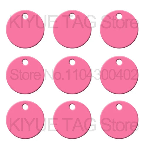 Aluminum Dog ID Tags - 100Pcs Personalized Name Plates - ZOOMNSTORE