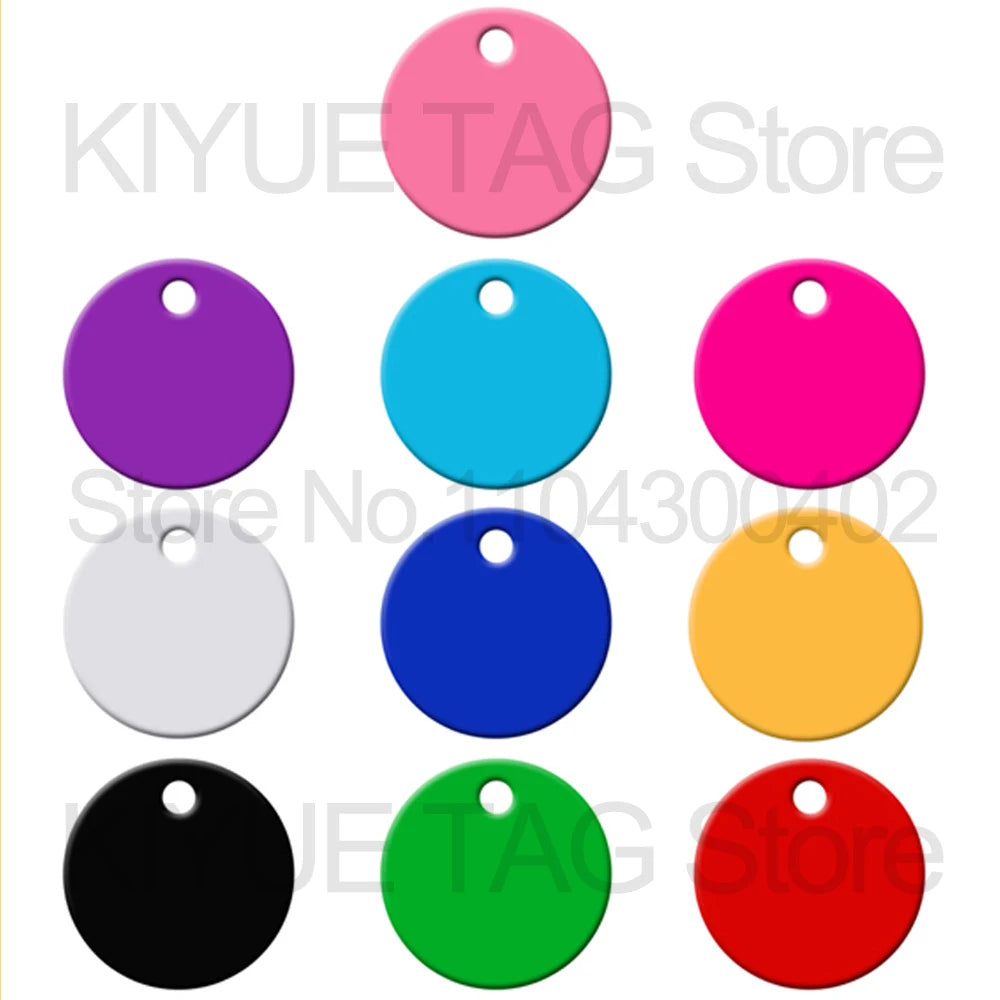 Aluminum Dog ID Tags - 100Pcs Personalized Name Plates - ZOOMNSTORE