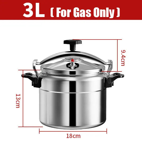 Aluminum Pressure Cooker - 3L4L5L7L Gas Safe Canner with Easy Lock Lid - ZOOMNSTORE