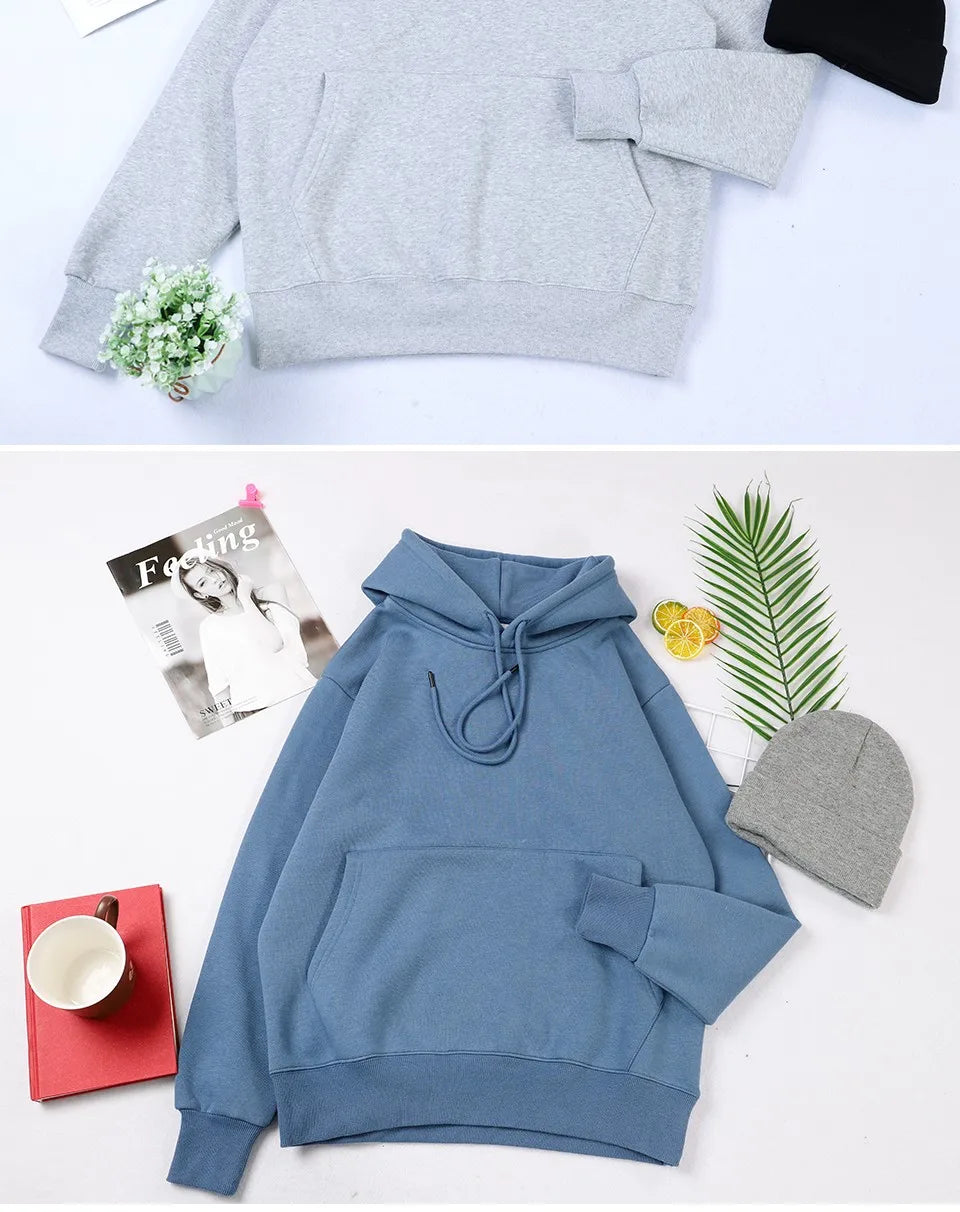 Angel Wings Printed Hoodie - Womens Warm Casual Hoody - ZOOMNSTORE