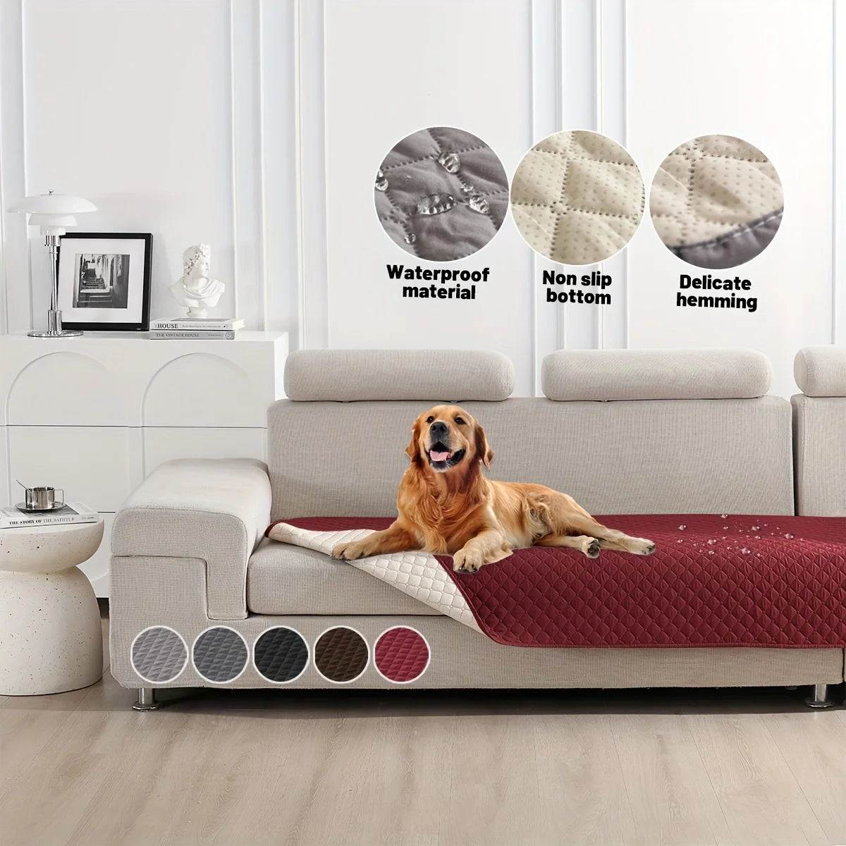 Anti-Leak Non-Slip Dog Bed Cover - Pet Blanket Sofa Protector for Cats and Dogs - ZOOMNSTORE