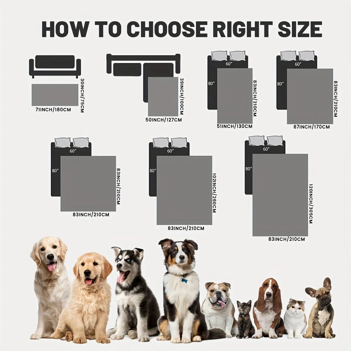Anti-Leak Non-Slip Dog Bed Cover - Pet Blanket Sofa Protector for Cats and Dogs - ZOOMNSTORE