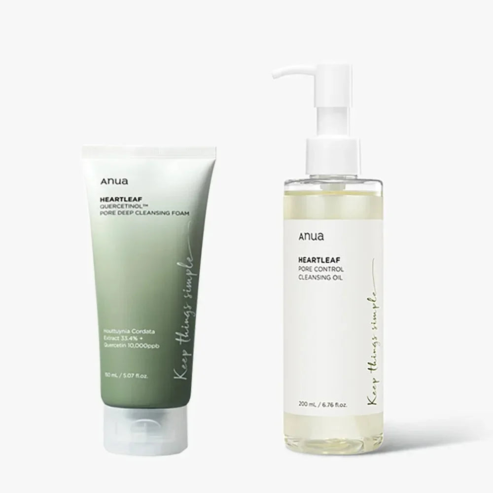 Anua Heartleaf Skin Care Set - 77 Toner Deep Cleansing Oil - ZOOMNSTORE