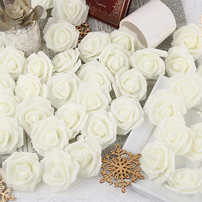 Artificial Foam Rose Flowers - PE Fake Floral Decor for Home Weddings Holidays - ZOOMNSTORE