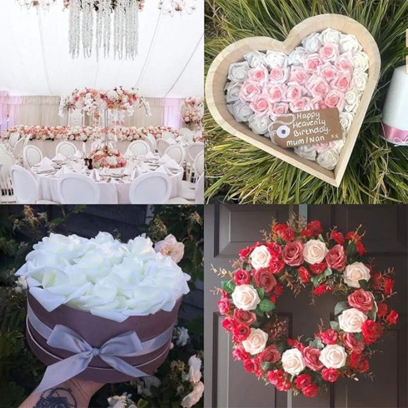 Artificial Foam Rose Flowers - PE Fake Floral Decor for Home Weddings Holidays - ZOOMNSTORE
