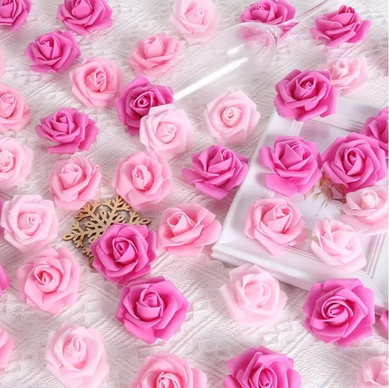 Artificial Foam Rose Flowers - PE Fake Floral Decor for Home Weddings Holidays - ZOOMNSTORE