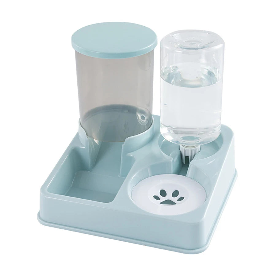 Automatic Cat Feeder Water Dispenser Set - 2-in-1 Gravity Food and Water Feeder - ZOOMNSTORE