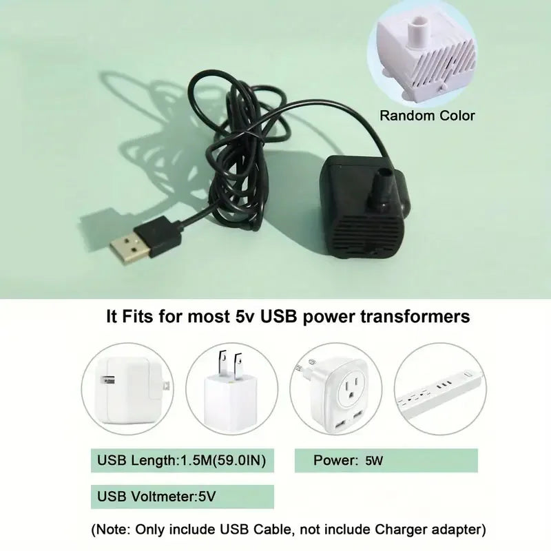 Automatic Pet Water Fountain - USB Electric Cat Drinking Dispenser with Filter - ZOOMNSTORE