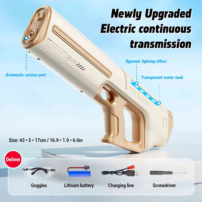 Electric Water Gun - Large Capacity Automatic Summer Toy for Kids - ZOOMNSTORE