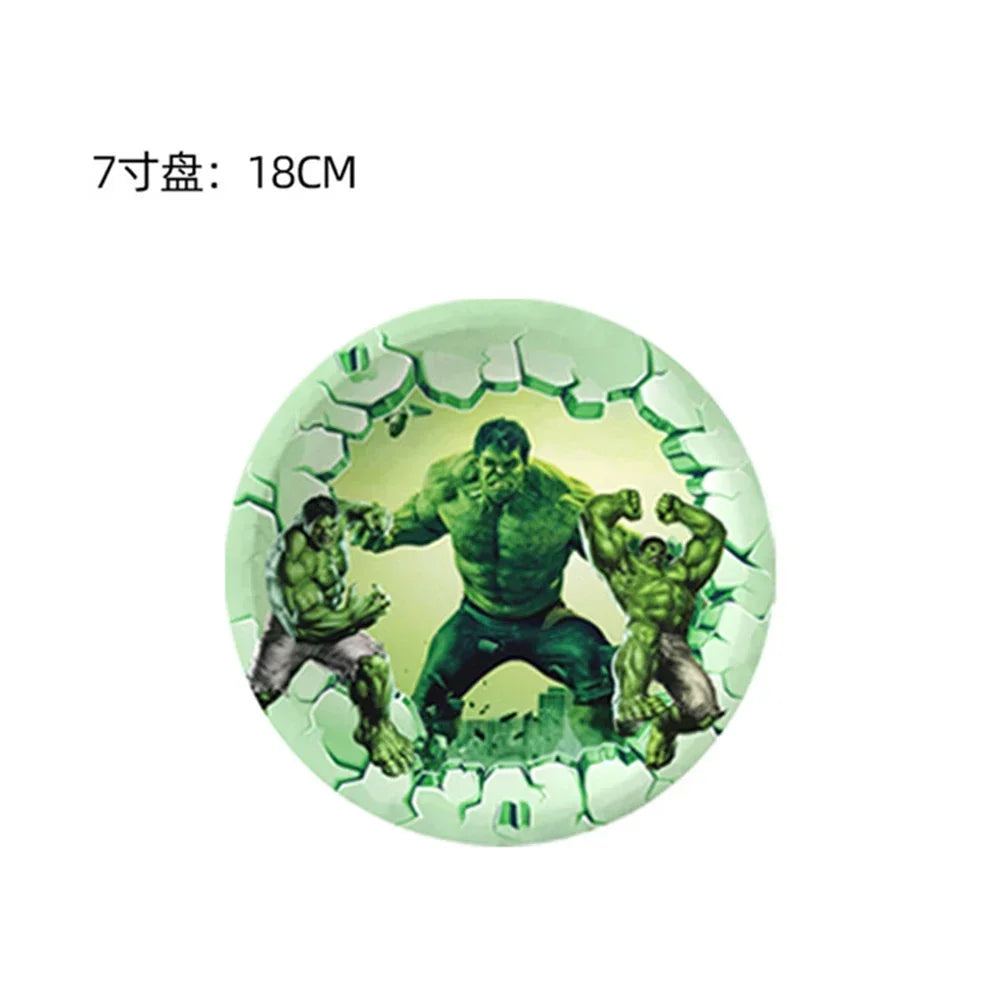 Avengers Hulk Birthday Party Supplies - Superhero Cups Plates Napkins Balloons - ZOOMNSTORE
