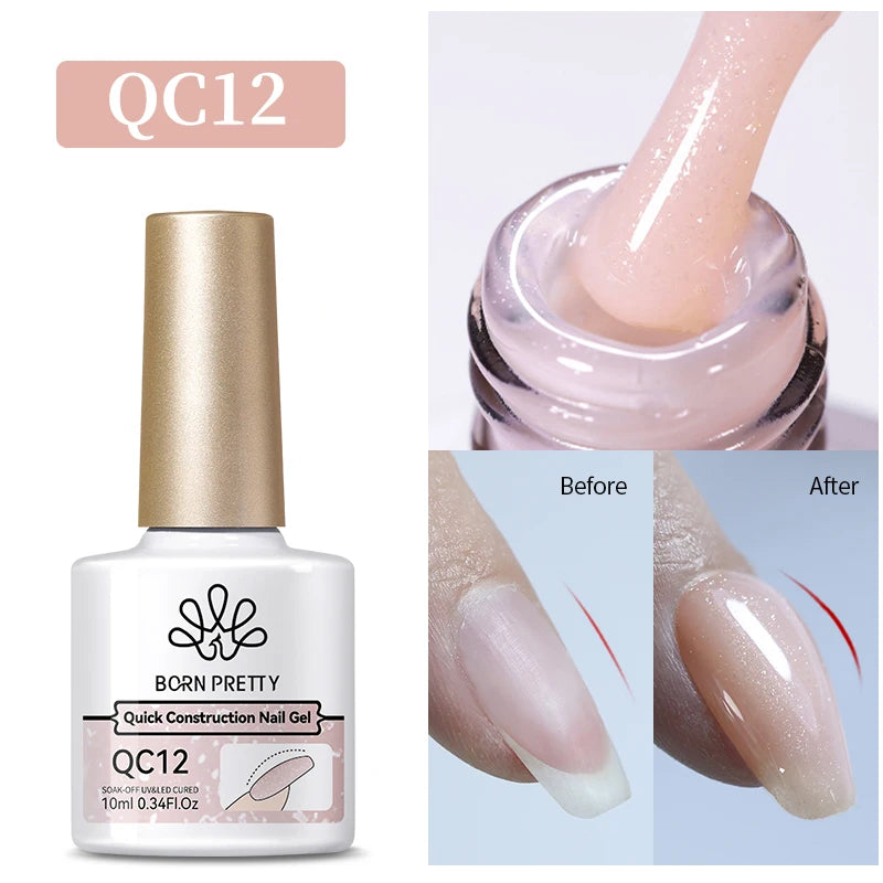 BORN PRETTY Gel Nail Polish Set - Super Top Coat Base Gel 10ml Semi-Permanent Varnish - ZOOMNSTORE
