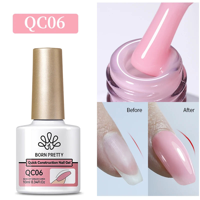 BORN PRETTY Gel Nail Polish Set - Super Top Coat Base Gel 10ml Semi-Permanent Varnish - ZOOMNSTORE
