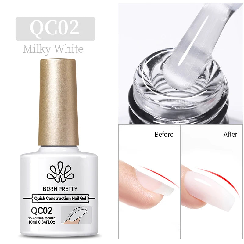 BORN PRETTY Gel Nail Polish Set - Super Top Coat Base Gel 10ml Semi-Permanent Varnish - ZOOMNSTORE