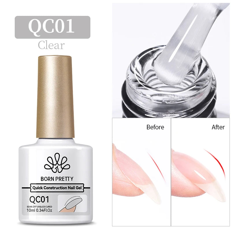BORN PRETTY Gel Nail Polish Set - Super Top Coat Base Gel 10ml Semi-Permanent Varnish - ZOOMNSTORE