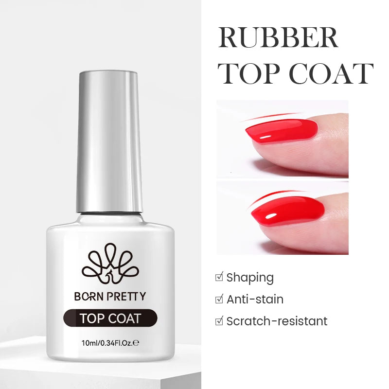 BORN PRETTY Gel Nail Polish Set - Super Top Coat Base Gel 10ml Semi-Permanent Varnish - ZOOMNSTORE