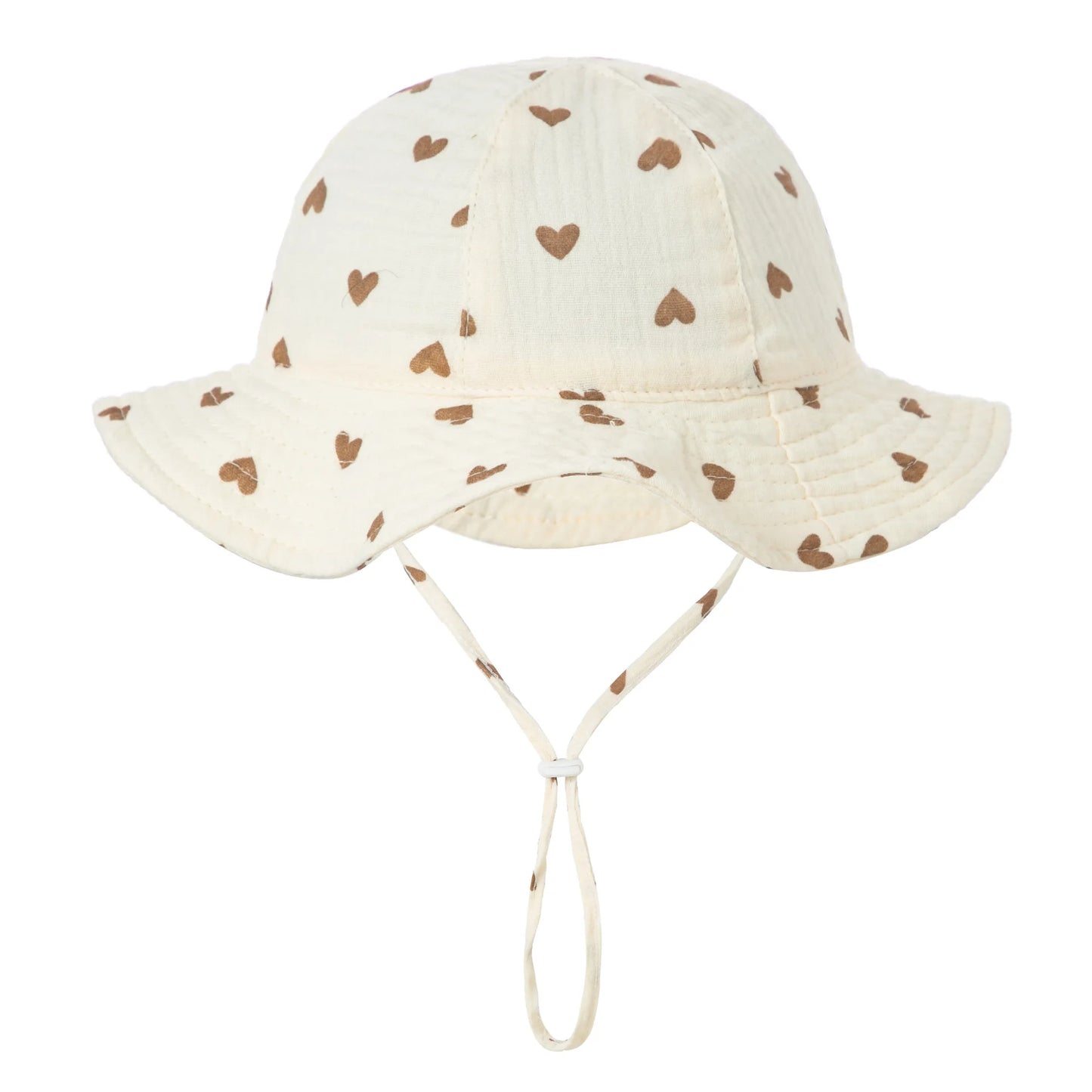 Baby Cotton Bucket Hat New Children Sunscreen Outdoor Caps Boys Girls Print Panama Hat Unisex Beach Fishing Hat For 3-12 Months - ZOOMNSTORE