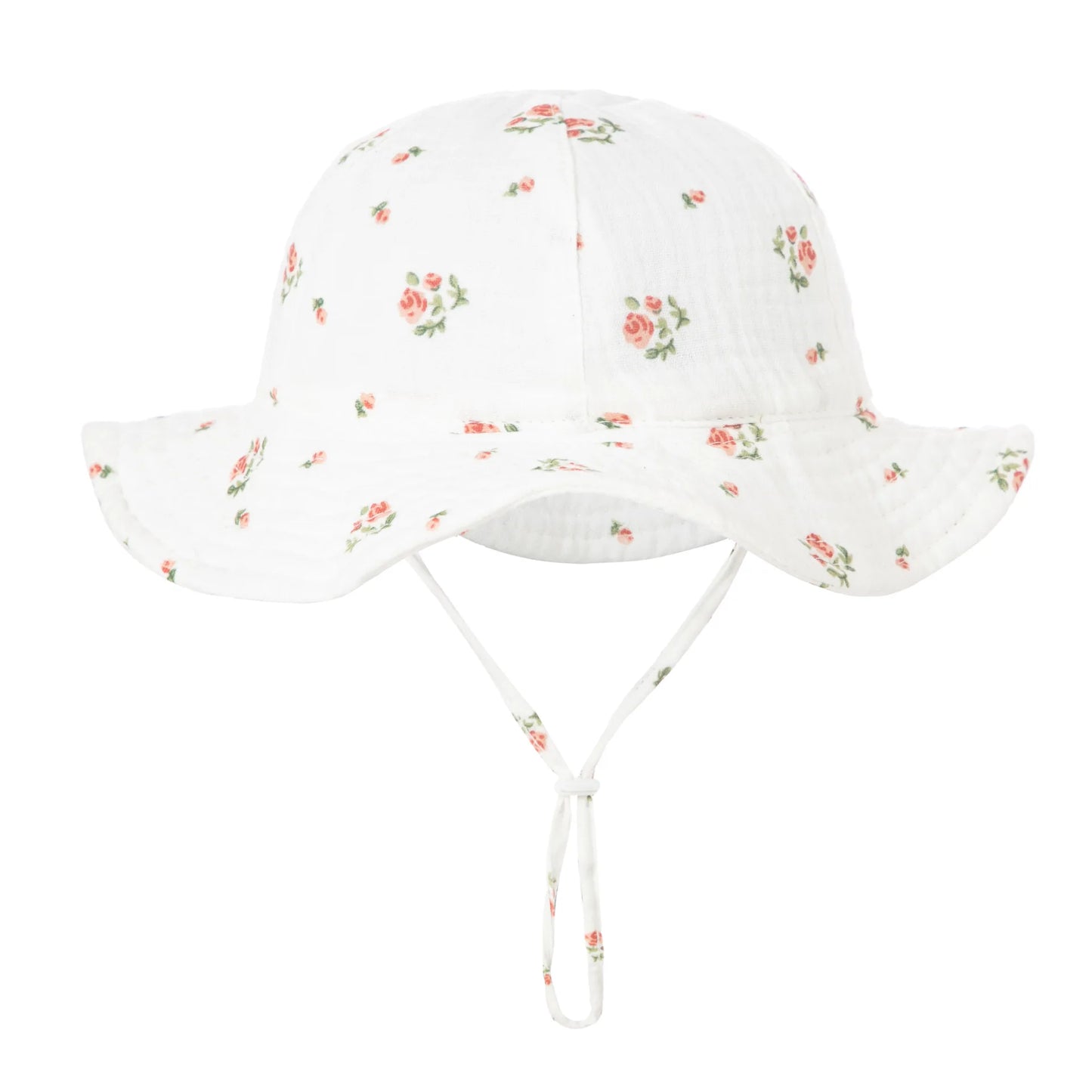 Baby Cotton Bucket Hat New Children Sunscreen Outdoor Caps Boys Girls Print Panama Hat Unisex Beach Fishing Hat For 3-12 Months - ZOOMNSTORE