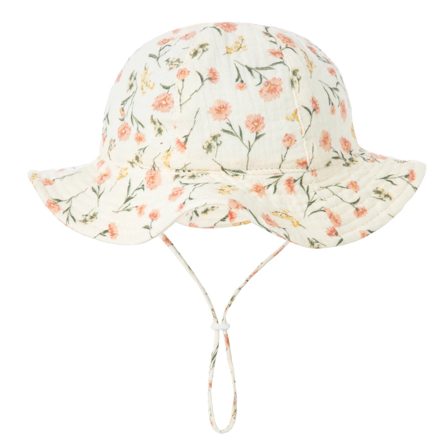 Baby Cotton Bucket Hat New Children Sunscreen Outdoor Caps Boys Girls Print Panama Hat Unisex Beach Fishing Hat For 3-12 Months - ZOOMNSTORE