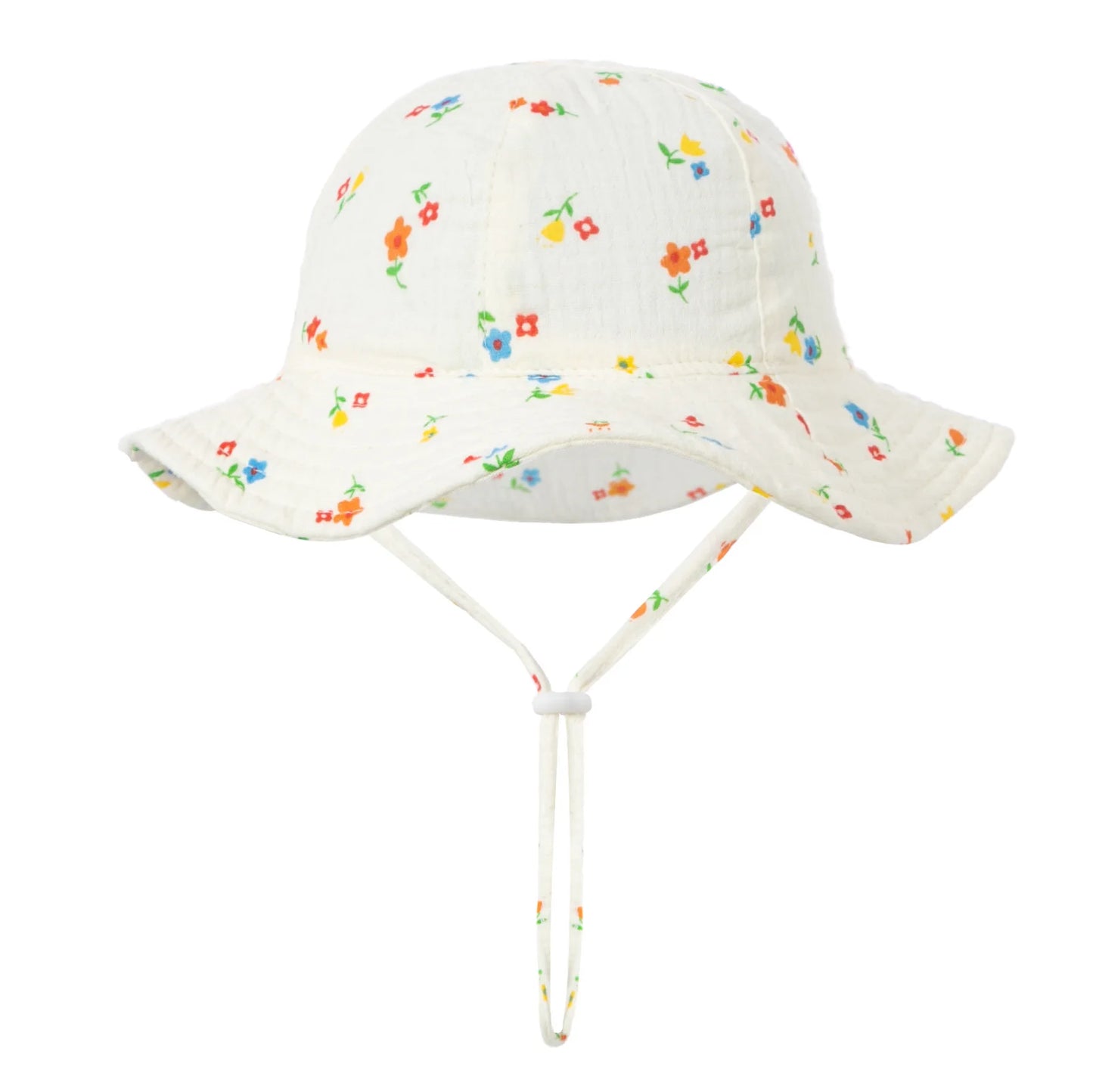 Baby Cotton Bucket Hat New Children Sunscreen Outdoor Caps Boys Girls Print Panama Hat Unisex Beach Fishing Hat For 3-12 Months - ZOOMNSTORE