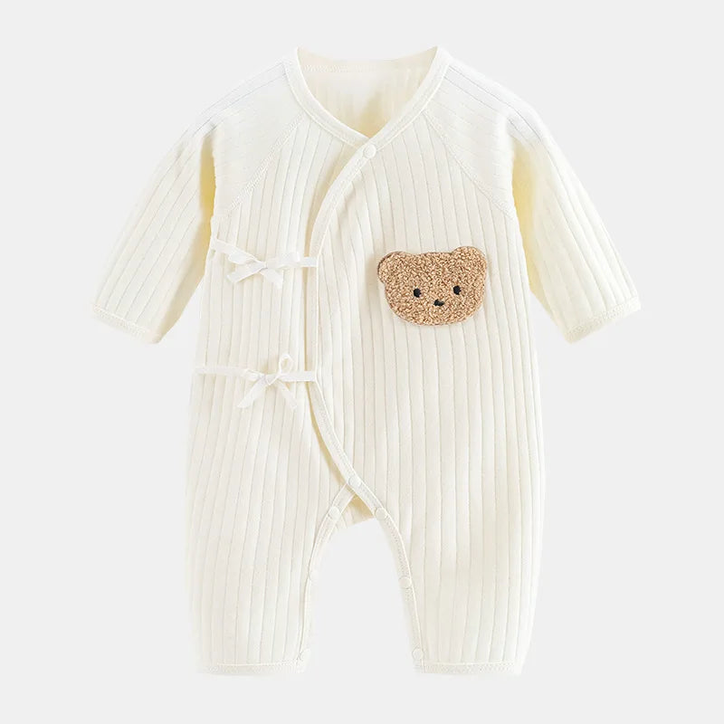 Baby Cotton Romper β Cartoon Newborn Bodysuit With Long Sleeves, Soft Infant Jumpsuit - ZOOMNSTORE