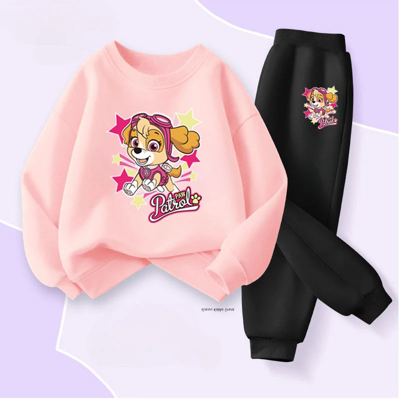 PAW Patrol Baby Girls Hoodies Set - Breathable Pullover Pant Two Piece Sweatsuit - ZOOMNSTORE