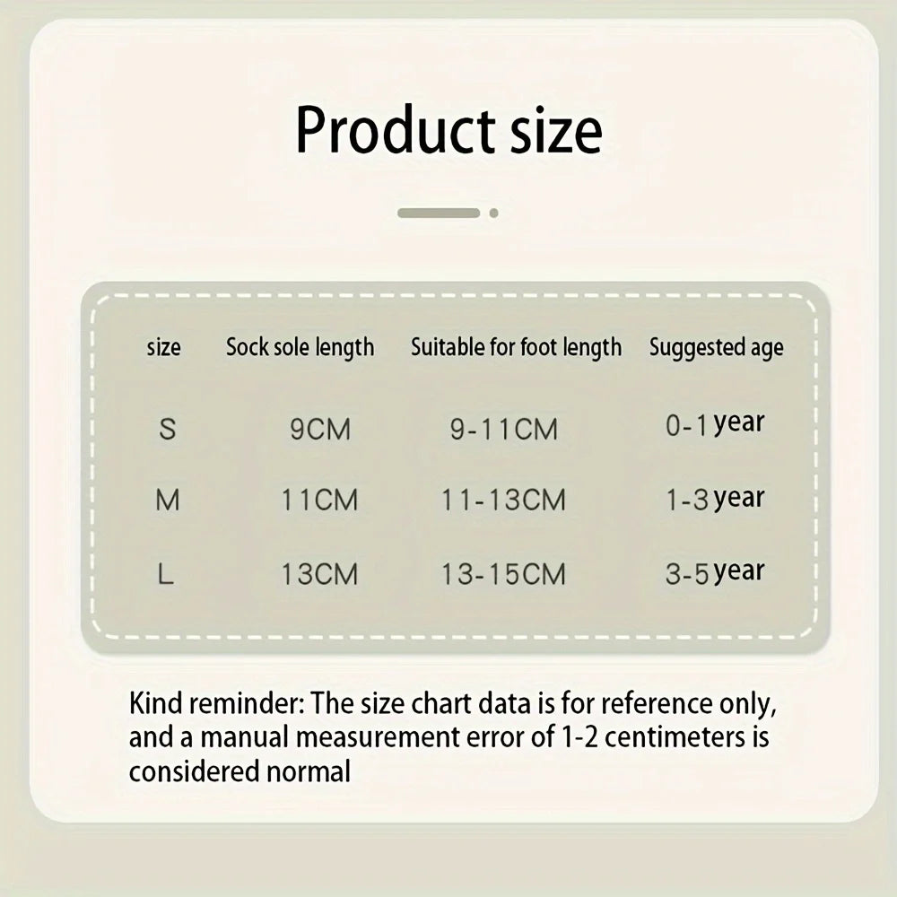 Six Pairs Autumn And Winter Large Area Dot Glue Baby Trampoline Socks, Baby Little Kids Non-slip Floor Socks Large Cartoon Strai - ZOOMNSTORE