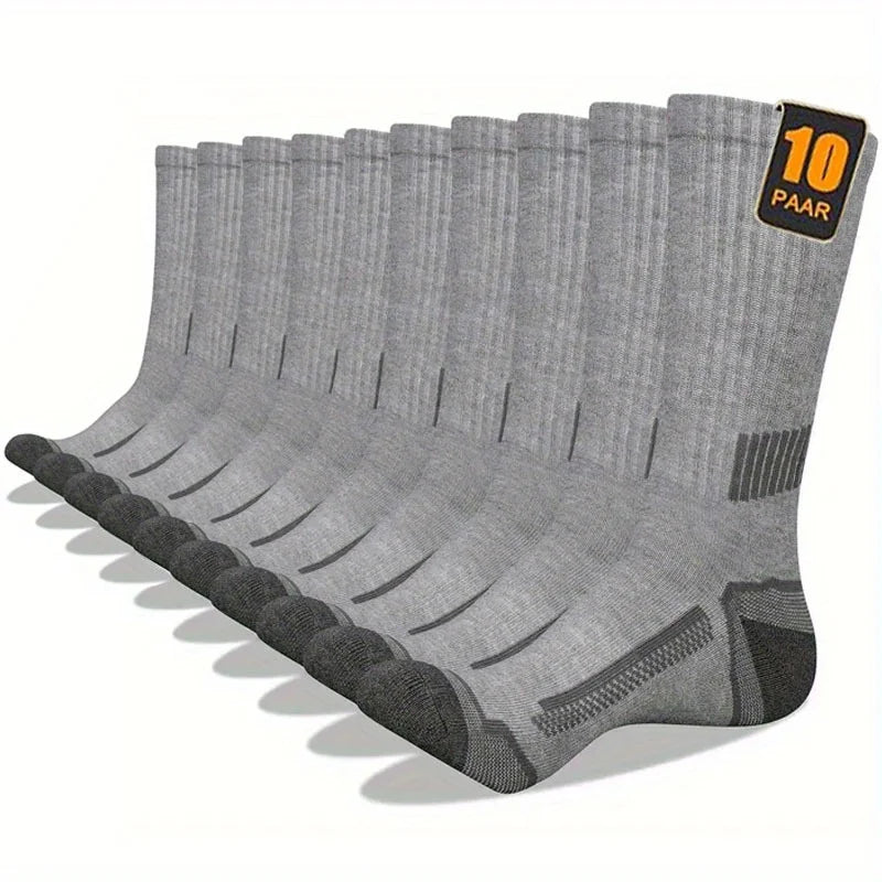 Basketball Crew Socks Set | Men’s Breathable Cushioned Sports Socks, Multi-Color - ZOOMNSTORE
