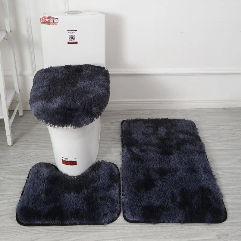 Bathroom Floor Rug - Anti Slip Bath Mat & Absorbent Shower Rug 3Pcs Set - ZOOMNSTORE