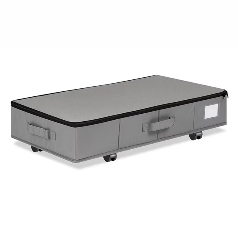 Bed Storage Box - Large Oxford Fabric Organizer with Wheels | Sliding Underbed Storage - ZOOMNSTORE