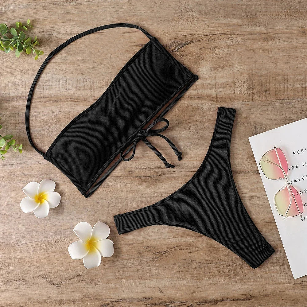 Bikini Swimsuit - 2023 Sexy Push Up Thong Beach Suit - ZOOMNSTORE