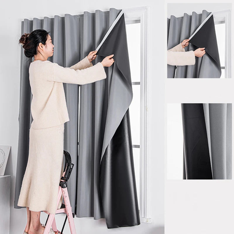 Blackout Curtain - Self-Adhesive Insulation Sunshade for Bedroom Balcony Privacy - ZOOMNSTORE