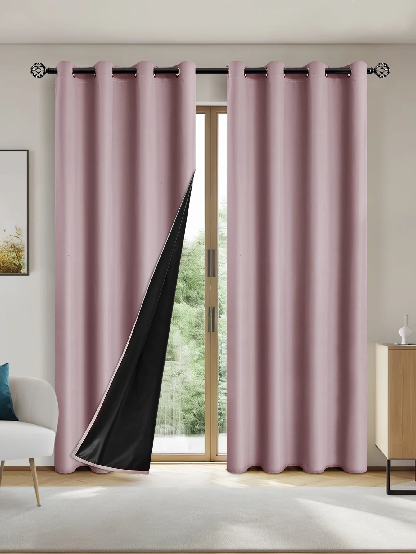 Blackout Curtains - 100 Light Blocking Solid Color for Bedroom Living Room - ZOOMNSTORE