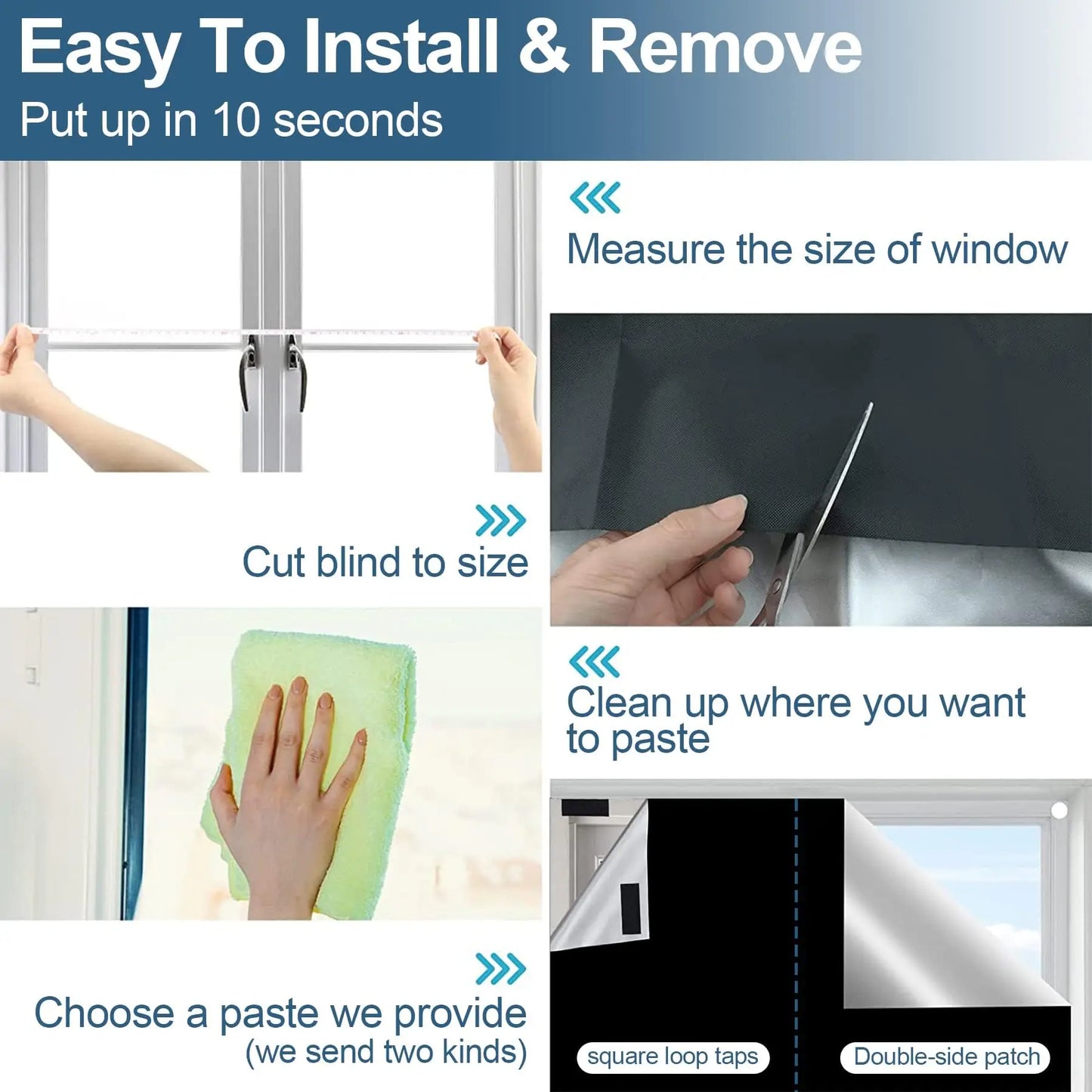 Blackout Window Film - Dark Privacy Tint for Home Bedroom UV Sunshade - ZOOMNSTORE