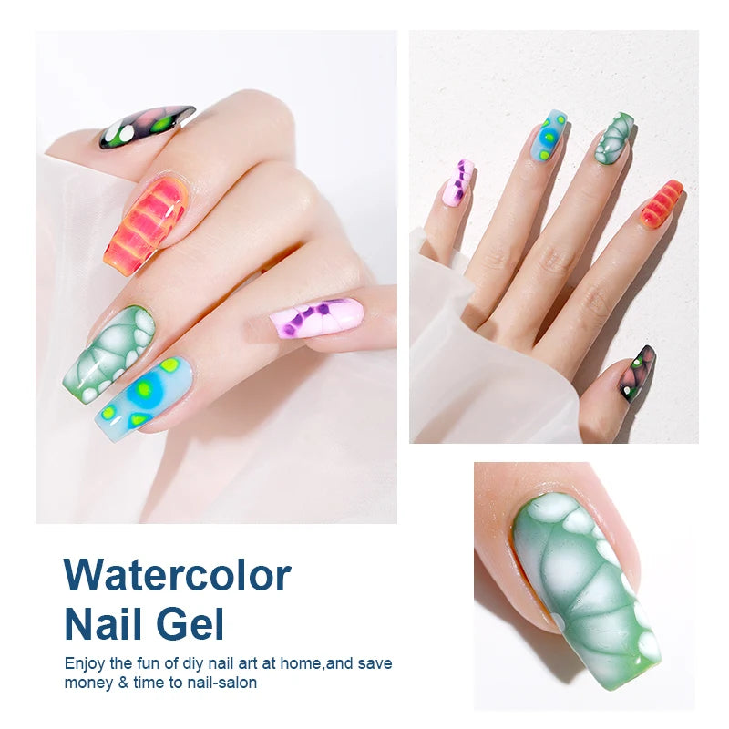 Blooming Gel Polish - 15ml UV LED Soak Off Nail Art Varnish for Marble Effect - ZOOMNSTORE