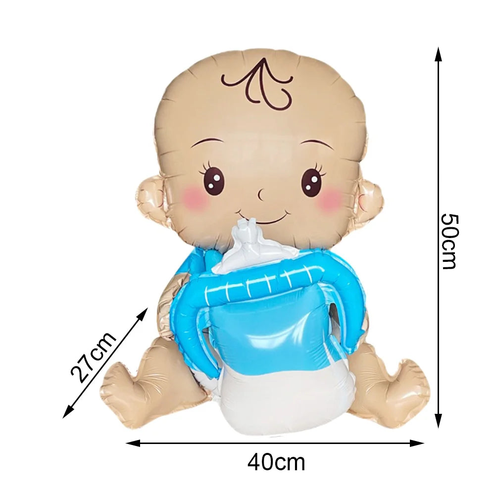 Blue Brown Bear Party Set - Disposable Plates Napkins Cups for Baby Shower or Birthday - ZOOMNSTORE