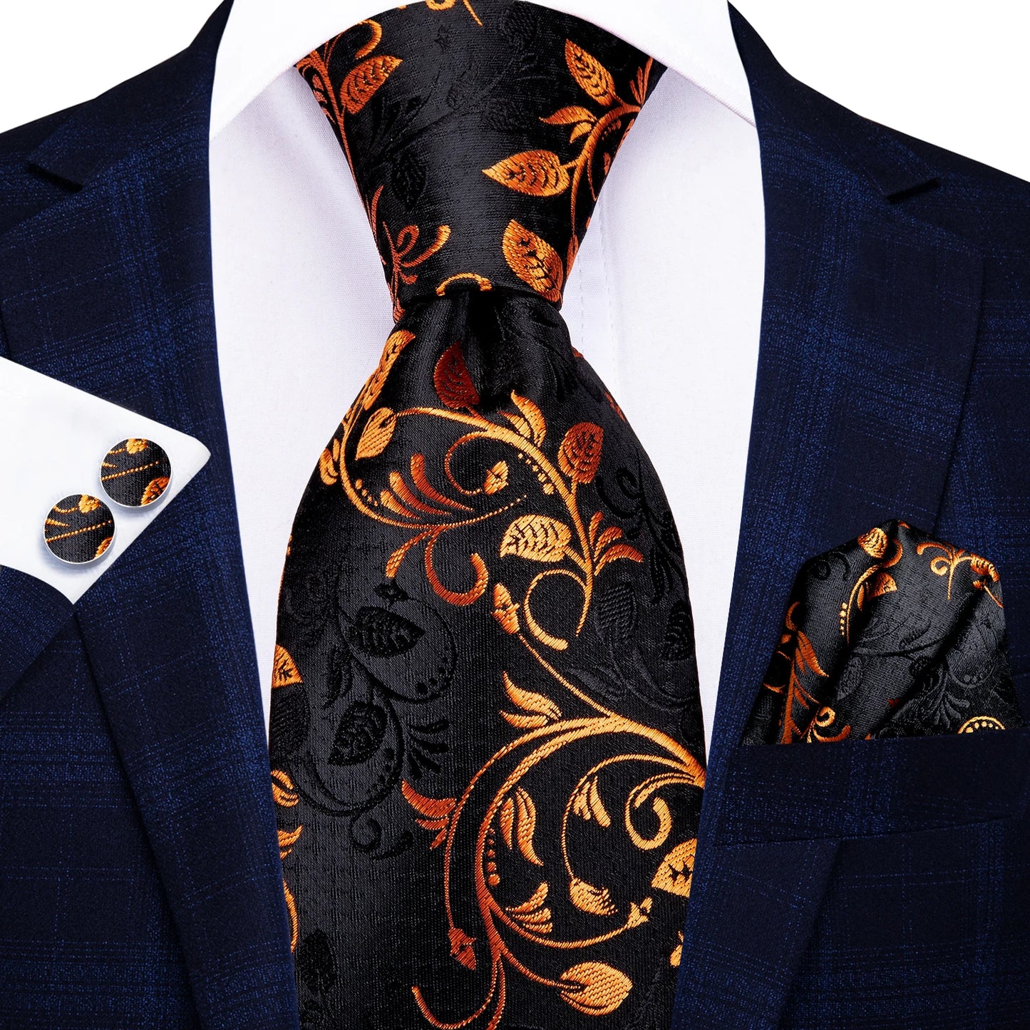 Blue Silk Mens Tie - Formal 100 Silk NeckTie for Weddings and Business - ZOOMNSTORE