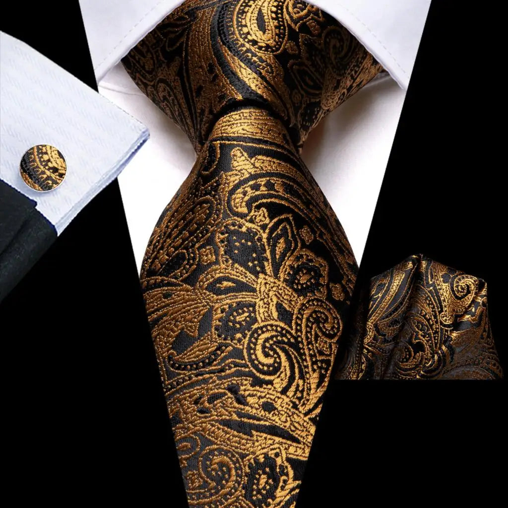 Blue Silk Mens Tie - Formal 100 Silk NeckTie for Weddings and Business - ZOOMNSTORE