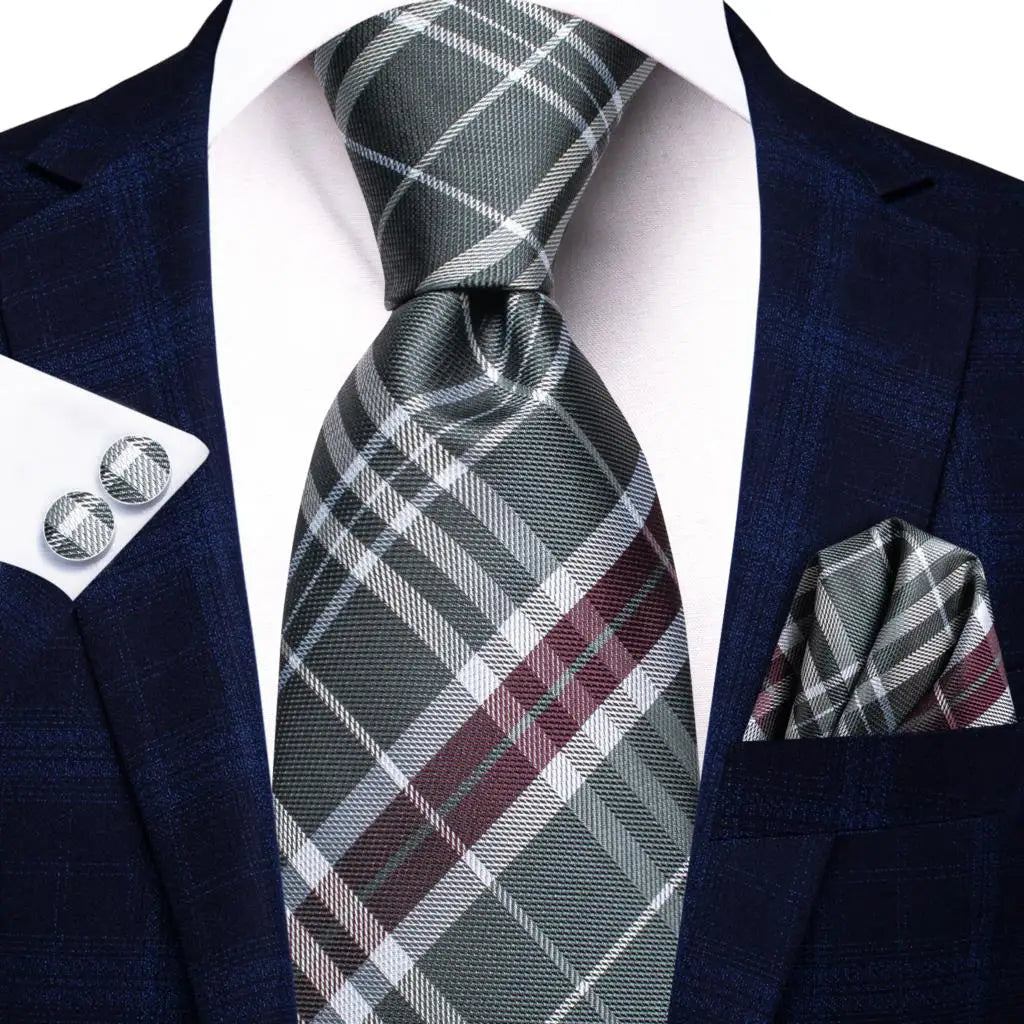 Blue Silk Mens Tie - Formal 100 Silk NeckTie for Weddings and Business - ZOOMNSTORE