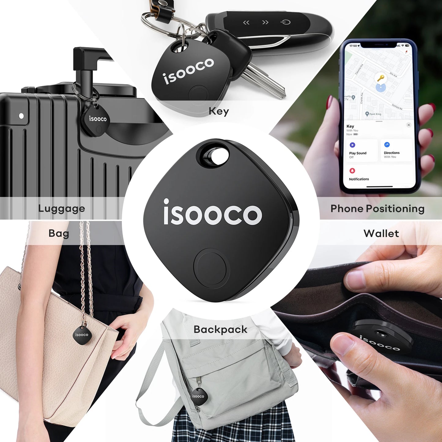 Bluetooth Key Finder - Mini Anti-Lost Smart Tag for Wallets Keys iOS Only - ZOOMNSTORE
