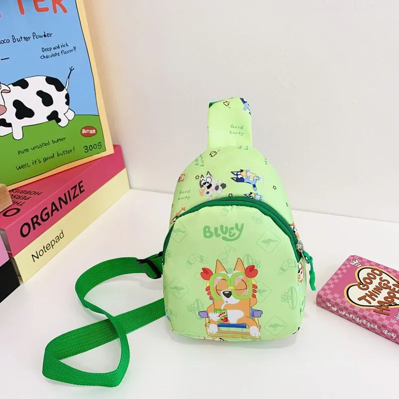Cute Bluey Family Crossbody Bag - Childrens Chest Bag for Kindergarten Halloween Christmas Gift - ZOOMNSTORE