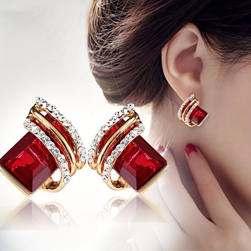 Bohemian Earrings - Retro Inlaid Zirconia Gemstone Jewelry for Women - ZOOMNSTORE