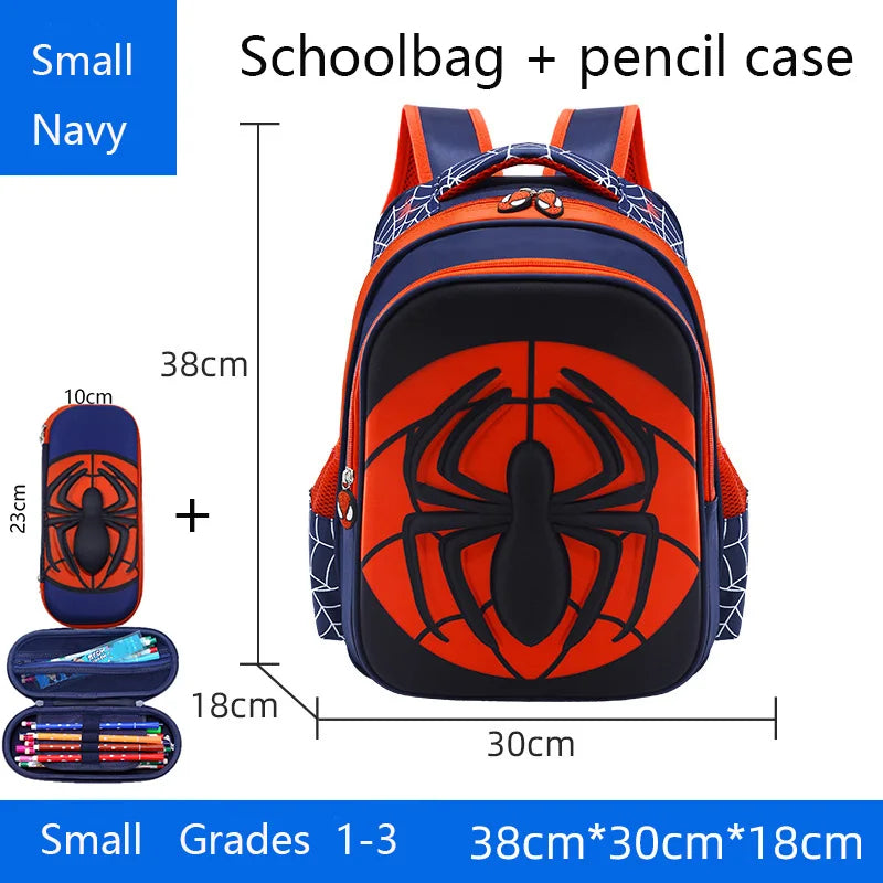 Spider Backpack Pencil Case Set - Waterproof School Bag for Boys - ZOOMNSTORE