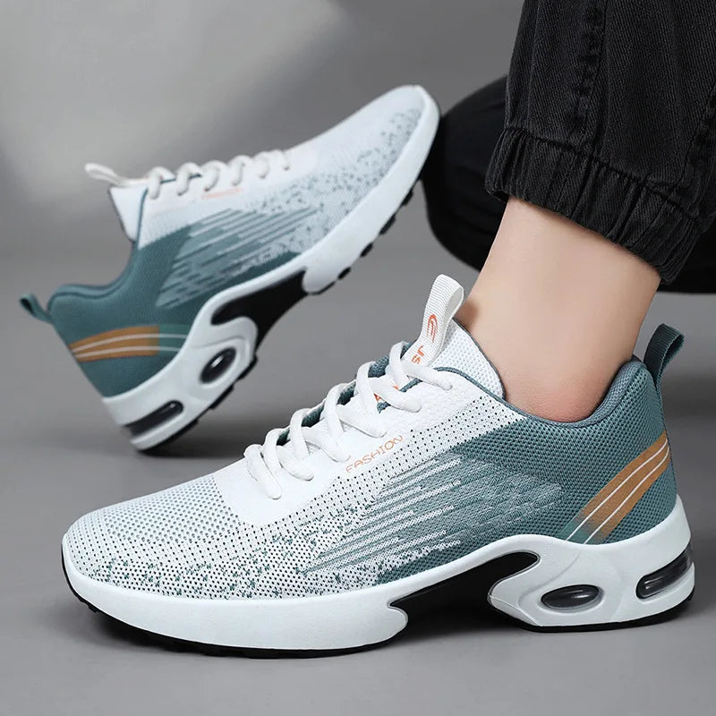 Breathable Knit Sneakers - Mens Soft Sole Comfort Sports Shoes - ZOOMNSTORE