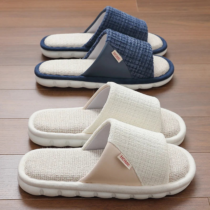 Breathable Open Toe Slippers - Non-Slip Indoor Slides for Men and Women - ZOOMNSTORE