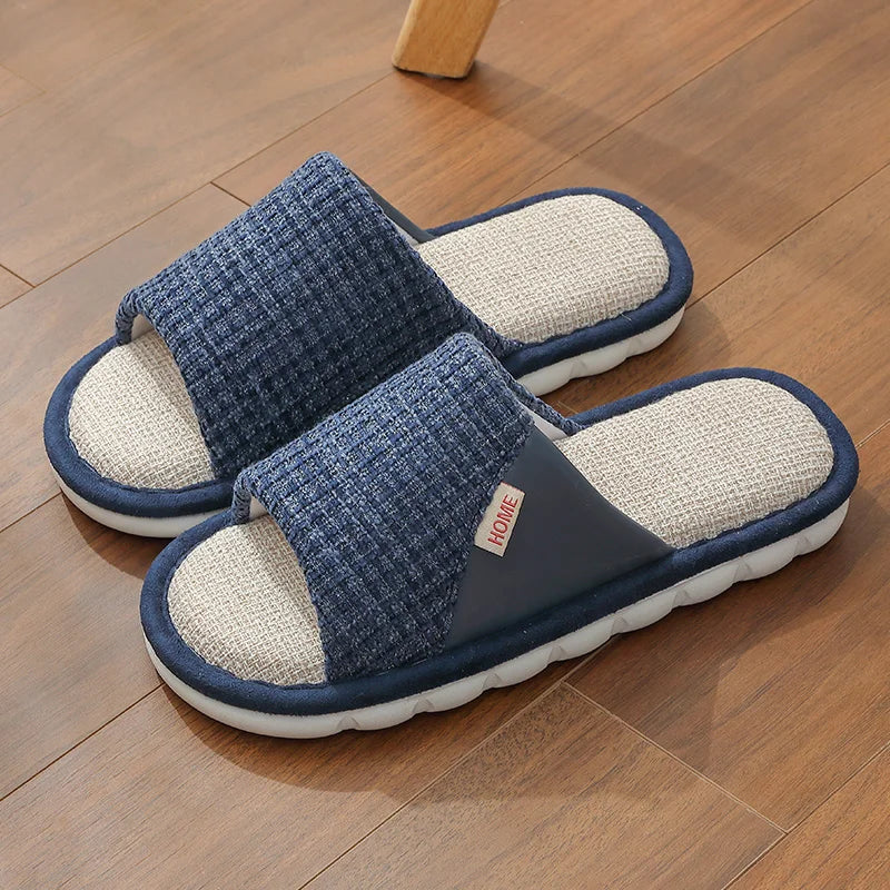Breathable Open Toe Slippers - Non-Slip Indoor Slides for Men and Women - ZOOMNSTORE
